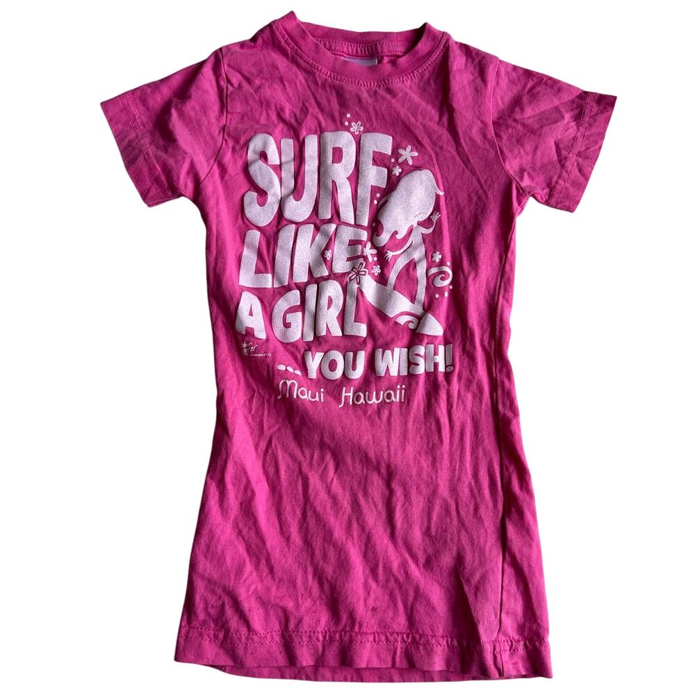Jibber Jabbers Hawaii Graphic Tee - Girls XS - Pink Maui
